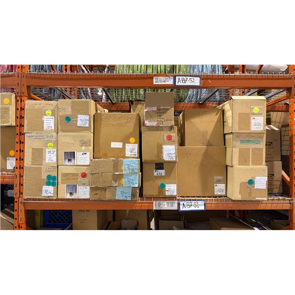 ONE PALLET SHELF SECTION FULL OF ASSORTED BANQUET/EVENT  ITEMS - BAMBOO BOXES, CANDLE STICKS,