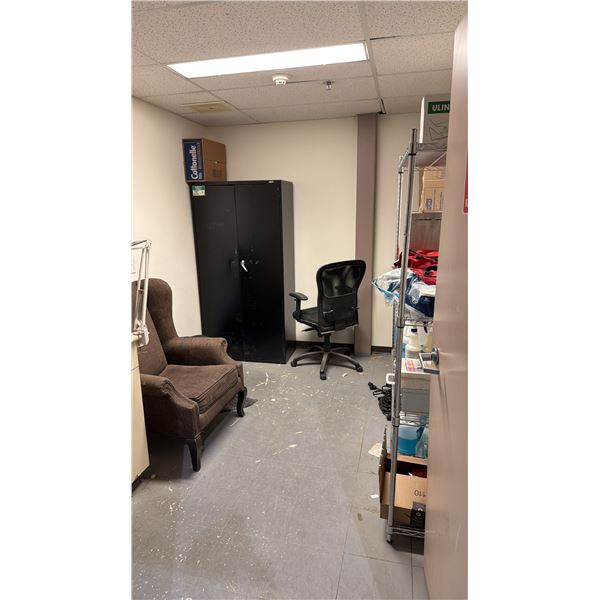 CONTENTS OF FIRST AID ROOM *SINK CABINET NOT INCLUDED*