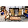 Image 1 : GROUP OF (3) MOBILE WORK/MATERIAL CARTS *MIRRORED BOARDS ON CART INCLUDED*