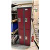 Image 1 : 4 COMPARTMENT PURPLE & GREY LOCKER