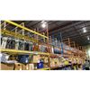 Image 4 : (2) ROWS (22 BAYS) OF PALLET RACKING (ORANGE, YELLOW & BLUE) - (24) 16FT UPRIGHTS, (126)