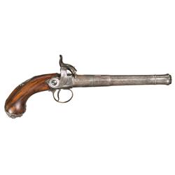 Collumbell London Marked Queen Anne Style Percussion Pistol