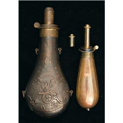 Two Fine Powder Flasks