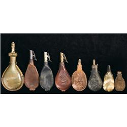 Five Shot Pouches and Three Powder Flasks