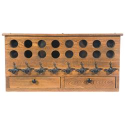 Antique Oak Shot Dispenser