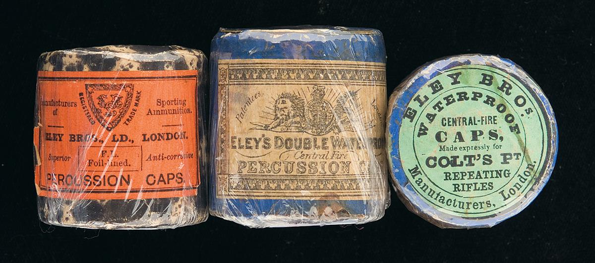 Three 19th Century Percussion Cap Tins