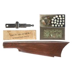 Lyman Sight with Box, 12mm Pinfire Cartridges with Box and Volcanic Stock