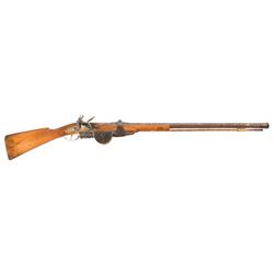 Massive Inlaid Johan Michael Fortress Flintlock Gun