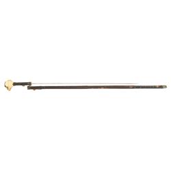 Sword Cane with Carved Figural Ivory Top