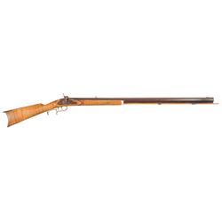 Large "C. Keller Evensville Ind" Marked Percussion Half Stock Plains Style Rifle