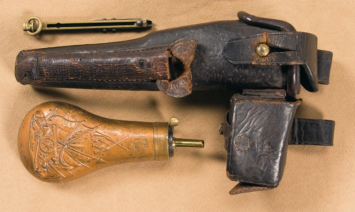 Kriegsmarine Holster, Capping Tool and Powder Flask for Austrian Model ...