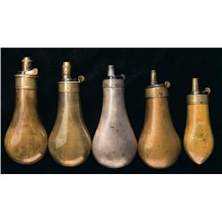 Five Powder Flasks for Pocket Pistols