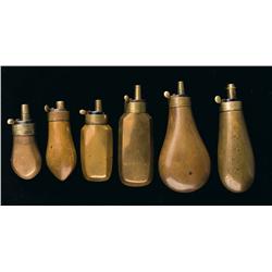 Six Powder Flasks