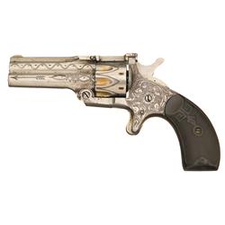 Scarce Factory Engraved Osgood Gun Works Duplex Revolver with Scarce Monarch Marking