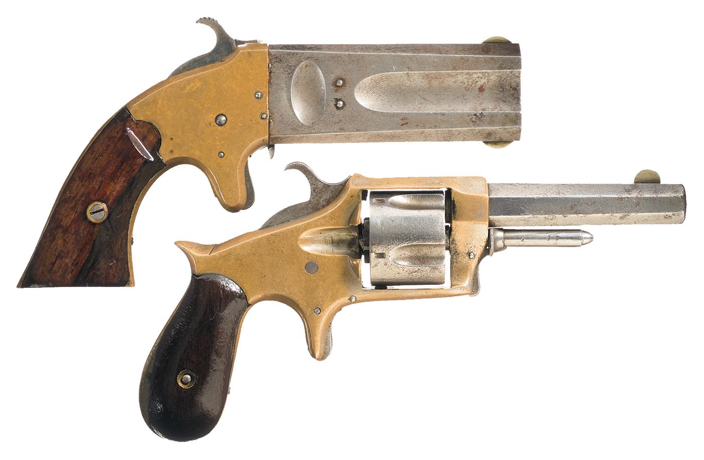Two Antique American Handguns -A) Scarce American Arms Wheeler Patent ...