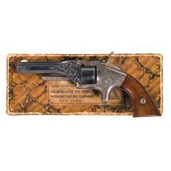 Exceptional Factory Engraved Manhattan Arms First Model 22 Caliber Pocket Revolver with an Original 