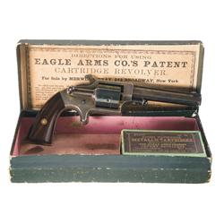 Scarce Eagle Arms Co. Patent Front Loading Cartridge Pocket Revolver with Picture Box and Cartridge 