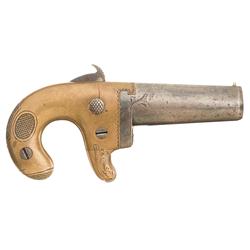 Early Production Factory Engraved Moore's Patent Firearms Number 1 Derringer