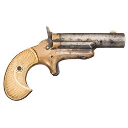 British Proofed Colt Third Model (Thuer) .41 Caliber Derringer with Checkered Ivory Grips