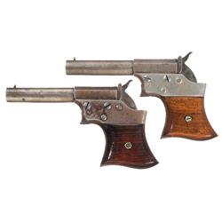 Two Remington Vest Pocket Pistols -A) Remington Vest Pocket .41 Pistol  B) Remington Vest Pocket .41
