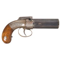 Engraved Allen & Thurber Pocket Pepperbox Pistol