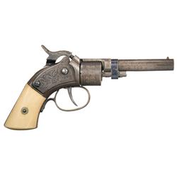 Fine Massachusetts Arms Percussion Pocket Revolver with Exceptional Ivory Grips