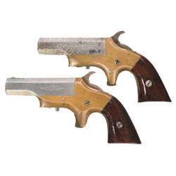 Two Southerner American Derringers -A) Merrimack Arms Southerner 41 Caliber Derringer  B) Brown Sout