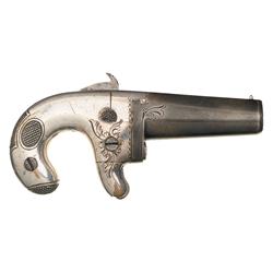 Early Production Factory Engraved Moore's Patent Firearms Number 1 Derringer