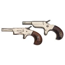 Two Single Shot Derringers -A) Forehand and Wadsworth Single Shot Derringer in .22 Caliber  B) Eclip