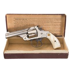 Smith & Wesson 3rd Model Double Action Revolver with Rare Pearl Grips and Original Box
