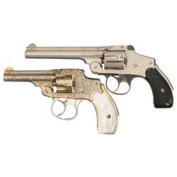 Two Smith & Wesson Safety Hammerless Revolvers -A) Smith & Wesson Fourth Model 38 Safety Hammerless 