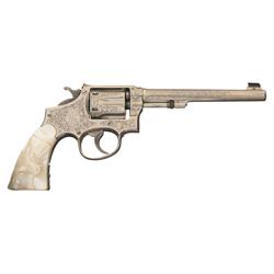 Factory Engraved Smith & Wesson 32/20 Target Hand Ejector Model of 1905 Second Change Double Action 