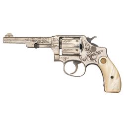 Factory Engraved Three Digit Serialized Smith & Wesson 32 Hand Ejector Model of 1902 with Factory Le