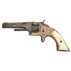 New York Panel Scene Engraved Smith & Wesson Model 1 Second Issue Revolver with Factory Letter