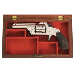 Exceptional Smith & Wesson Model Two, 2 Issue Single Action Top Break Revolver with Case, Serial Num