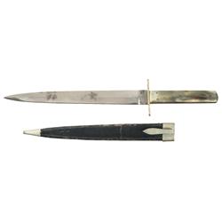A. Feist & Company "English Steel" Patriots Self-Defender Dagger with Silver Fittings and Sheath