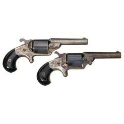 Two Moore's Patent Firearms Teat-Fire Revolvers -A) Moore's Patent Firearms Teat-Fire front Loading 