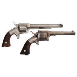 Two Antique American Revolvers -A) Scarce Bacon Navy Model Revolver  B) Lucius Pond Single Action Po