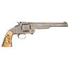 Image 1 : Engraved Smith & Wesson Second Model Number Three American .44 Henry Rimfire Caliber Revolver with F