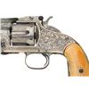 Image 4 : Engraved Smith & Wesson Second Model Number Three American .44 Henry Rimfire Caliber Revolver with F