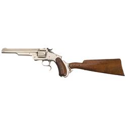 Scarce Smith & Wesson Model 3 Russian 2nd Model Revolver with Shoulder Stock