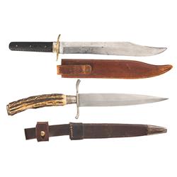 One Bridgeport Bowie Knife and a Solingen Hunting Dagger