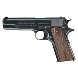 WWI Era Colt Government Model .45 Semi-Automatic Pistol with Unique Mexican Permit Plate