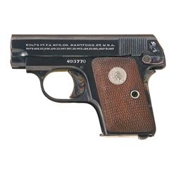 Excellent Colt Model 1908 Vest Pocket Hammerless Semi-Automatic Pistol