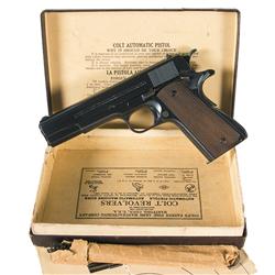 Exceptional Pre-War Colt Model 1911A1 National Match Pistol with Schwartz Safety and Colt Box