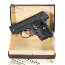 Excellent Colt Model 1908 Caliber .25 Hammerless Automatic Pistol with Original Carton