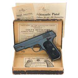 Excellent Colt Model 1903 Pocket Hammerless Semi-Automatic Pistol with Box