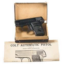 Excellent Colt Model 1908 Hammerless Pocket Pistol with Factory Box
