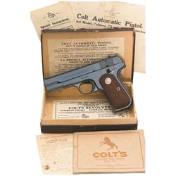 Excellent Colt Model 1903 Semi-Automatic Pistol with Original Factory Box and Papers