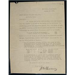 Historical Letter Signed by J.M. Browning.
